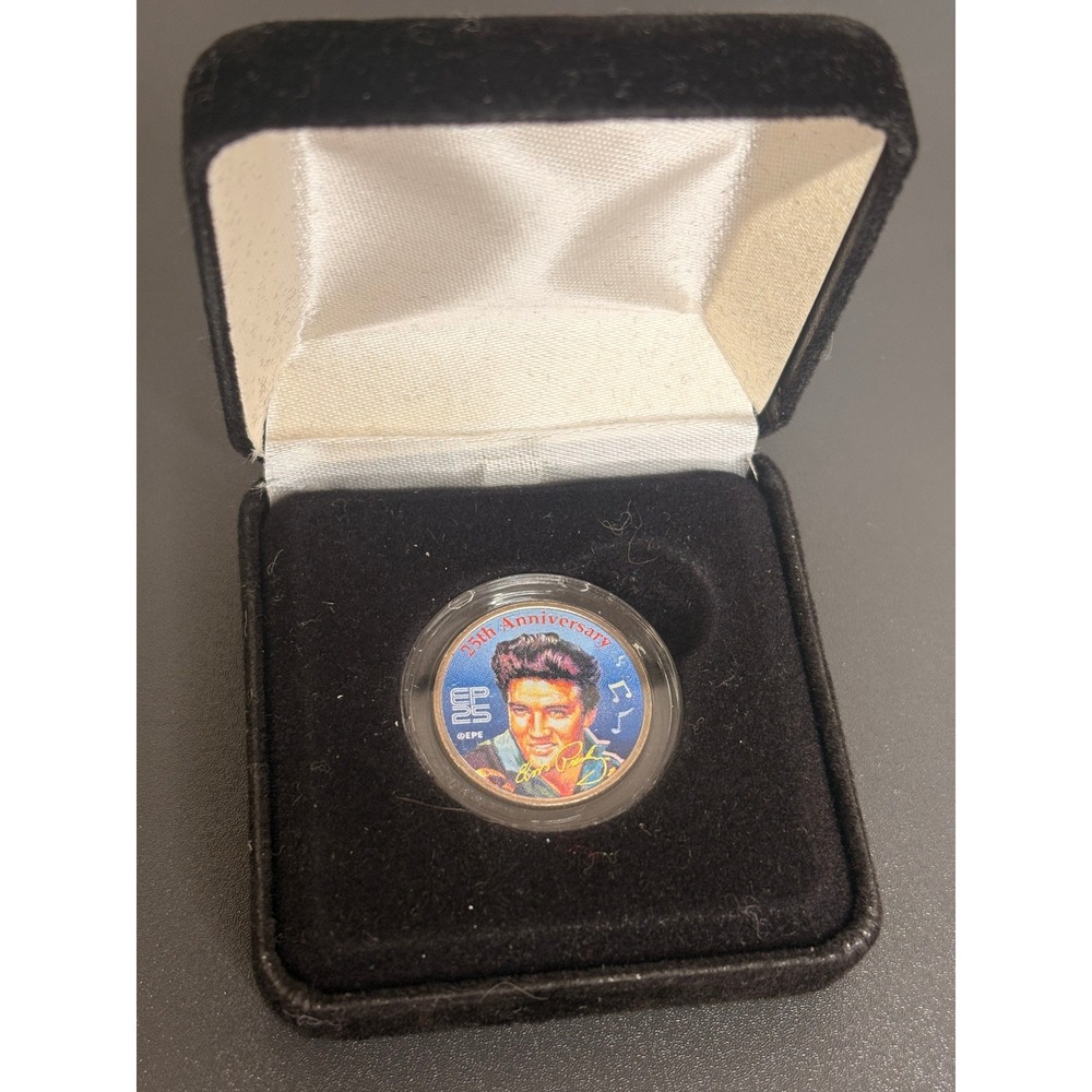 Elvis Presley Commemorative Coin Unisex OS Gold Excellent 25th Anniversary TN 25
